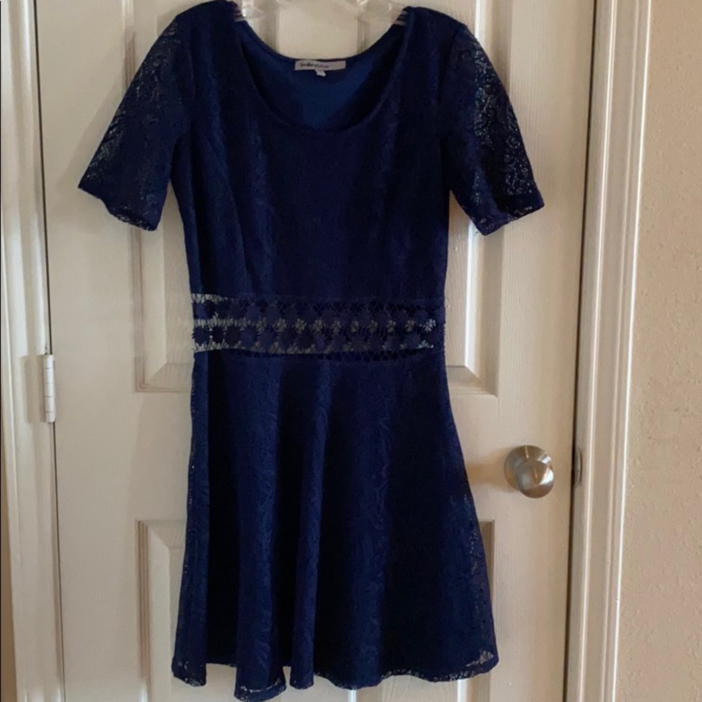 A line navy dress 254